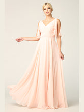 Eva USA 3345 Chiffon Bridesmaids Dress with Flutter Sleeves